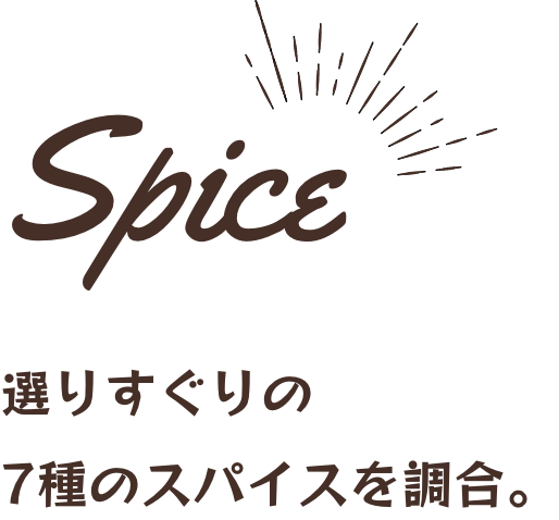 Spice 選りすぐりの7種のスパイスを調合。